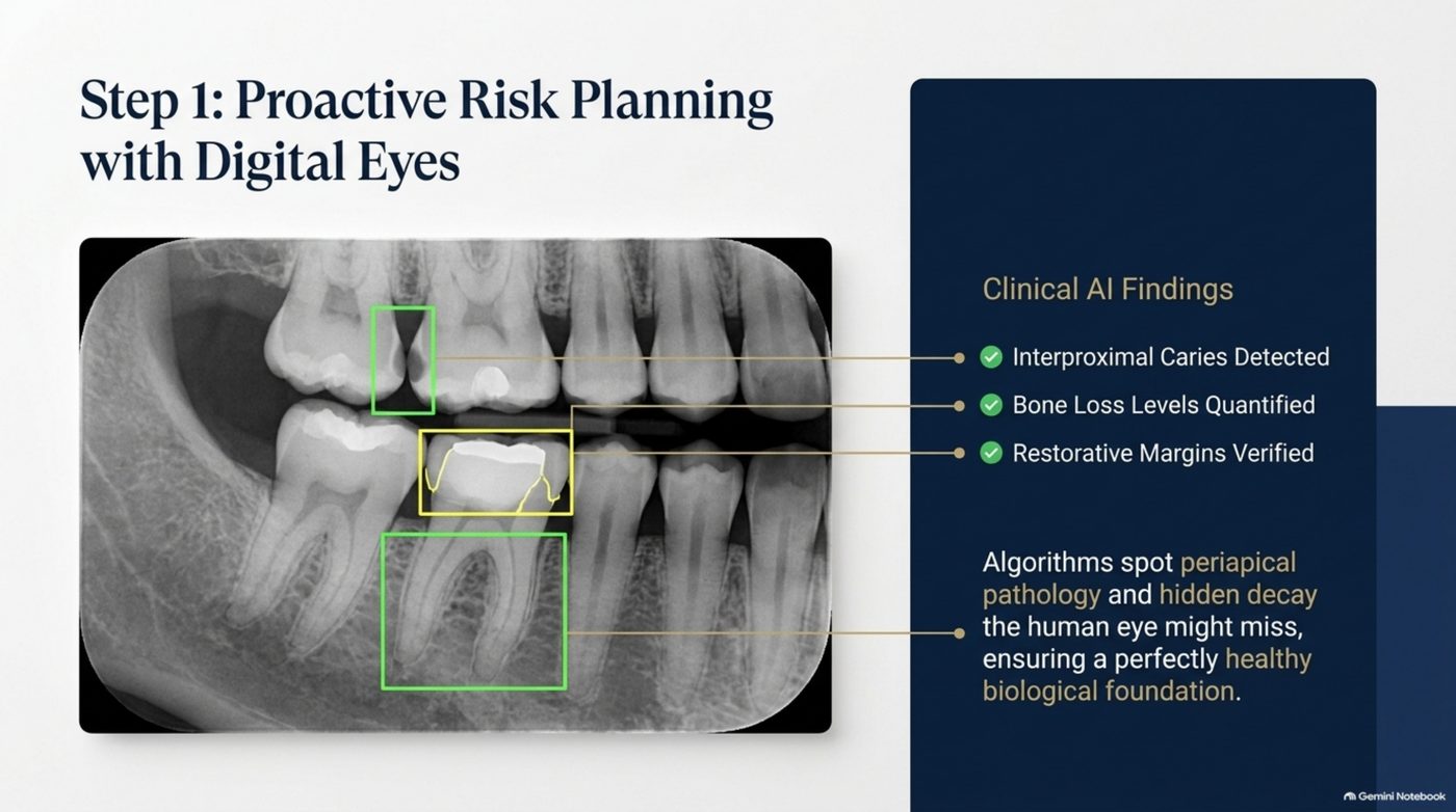 Step 1 of the digital smile roadmap: proactive risk planning with AI clinical findings
